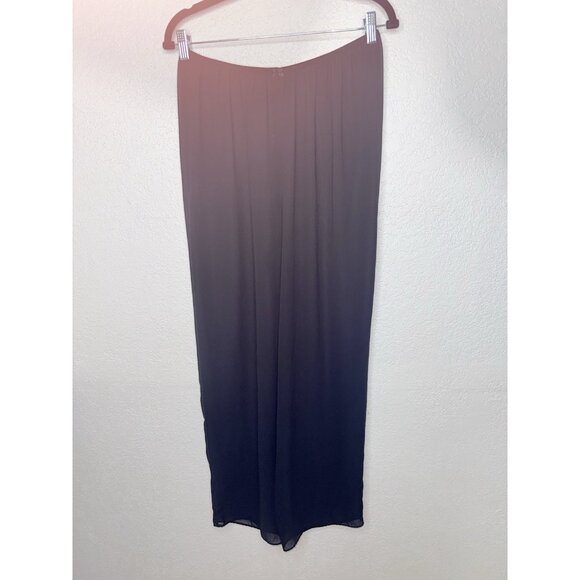 VICTORIA'S SECRET Swim Cover Lace Pants SHEER Black Medium Lingerie Wide Leg R2 - Picture 8 of 11